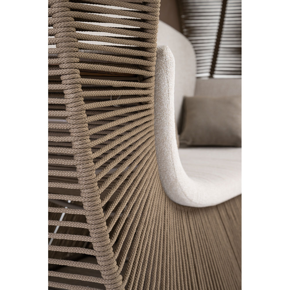 Pat gradina Belvedere, aluminiu, 255 x 116 x 200 cm, camel