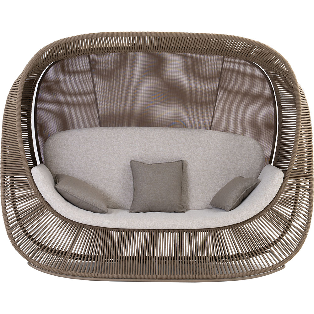 Pat gradina Belvedere, aluminiu, 255 x 116 x 200 cm, camel