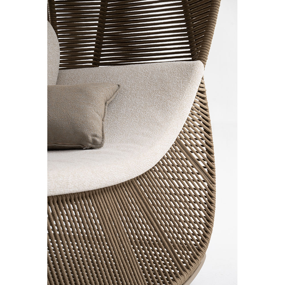 Pat gradina Belvedere, aluminiu, 255 x 116 x 200 cm, camel