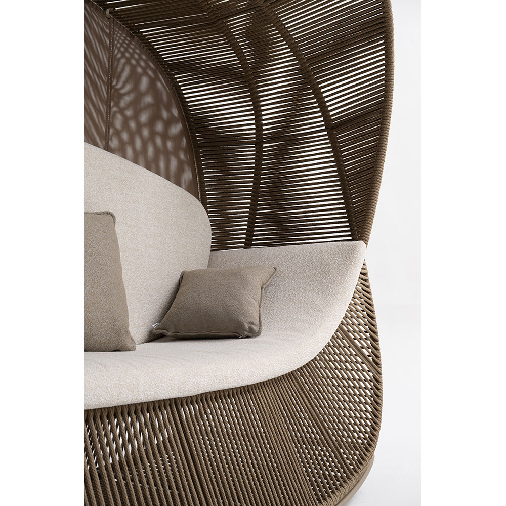 Pat gradina Belvedere, aluminiu, 255 x 116 x 200 cm, camel