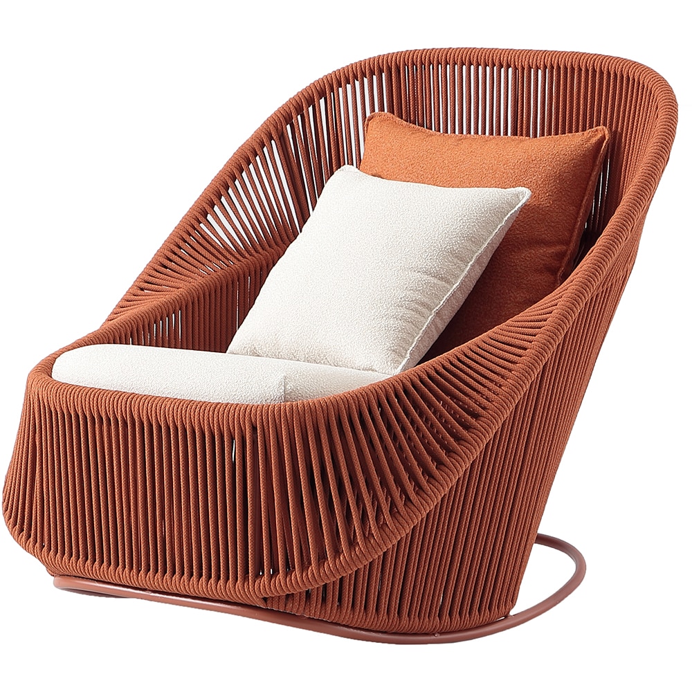 Sezlong terasa LIVINTWIST Belvedere, 106.3 x 104.4 x 111 cm, camel dark