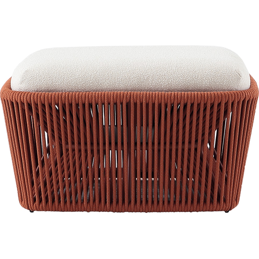 Fotoliu puf LIVINTWIST Belvedere 5, textil, 84 x 84 x 46 cm, portocaliu
