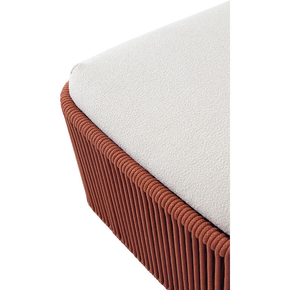 Fotoliu puf LIVINTWIST Belvedere 5, textil, 84 x 84 x 46 cm, portocaliu