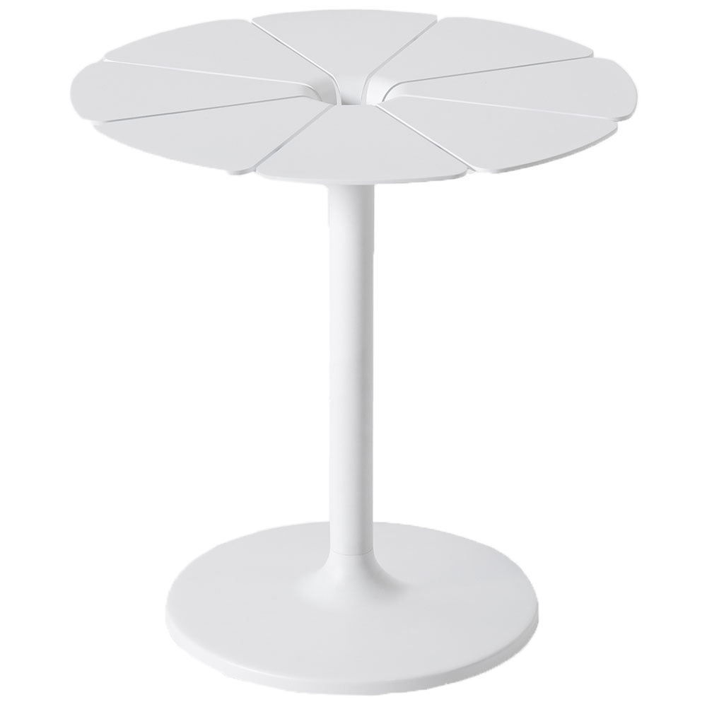 Masa terasa LIVINTWIST Flo, aluminiu, 49 x 50 cm, ivoire