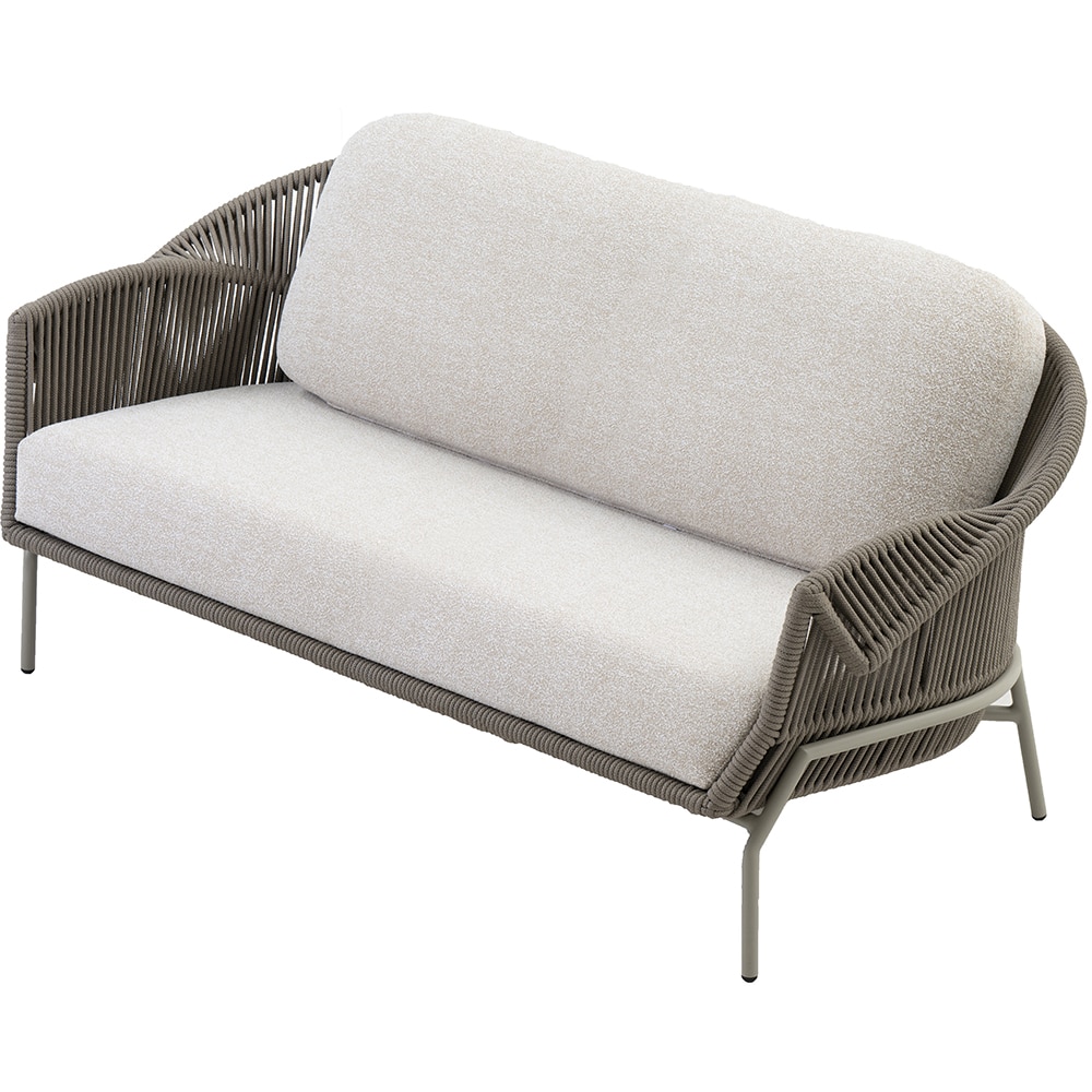 Canapea terasa LIVINTWIST Scala, aluminiu, 229 x 95 x 82 cm, taupe