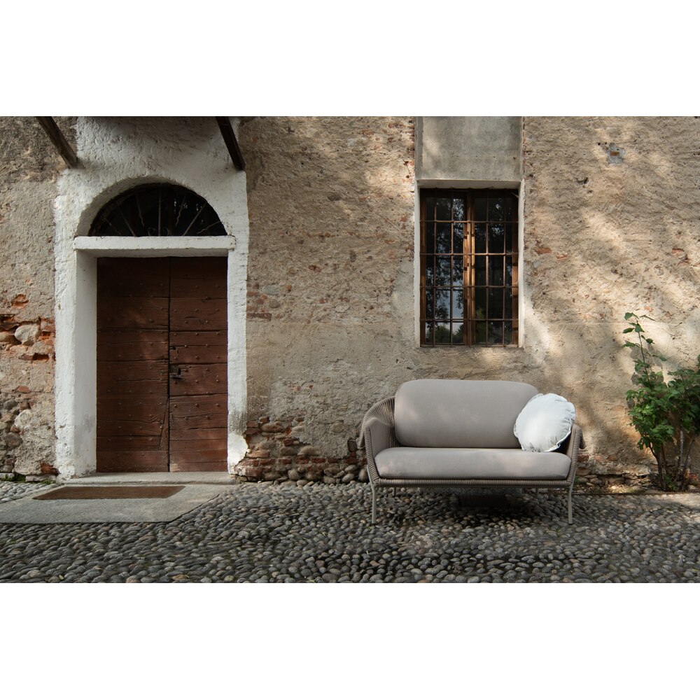 Canapea terasa LIVINTWIST Scala, aluminiu, 152 x 92 x 82 cm, kaki