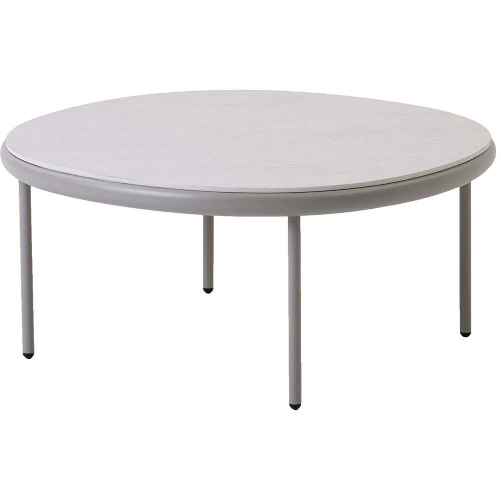 Masa terasa LIVINTWIST Scala, aluminiu, 78.5 x 78.5 x 35 cm, kaki