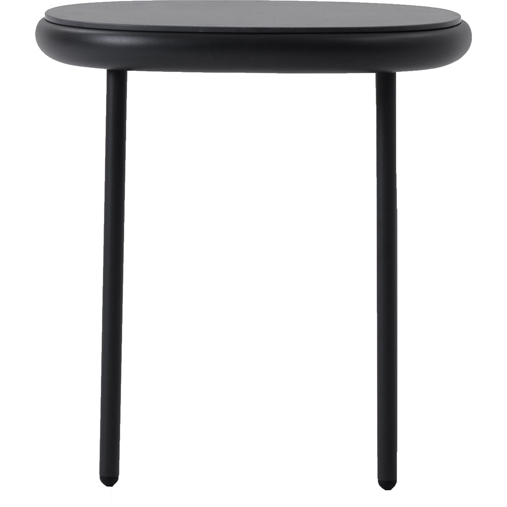 Masa terasa LIVINTWIST Scala 5, aluminiu, 43.5 x 43.5 x 45 cm, negru