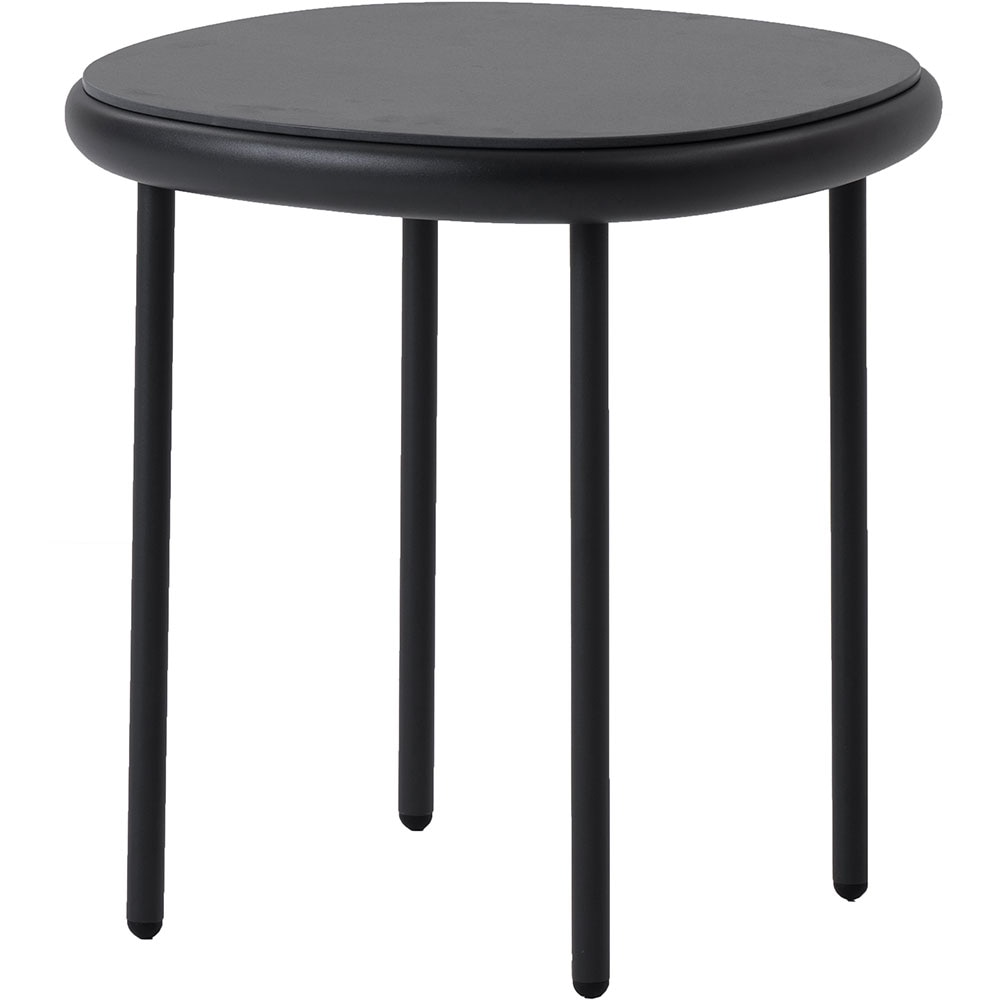 Masa terasa LIVINTWIST Scala 5, aluminiu, 43.5 x 43.5 x 45 cm, negru