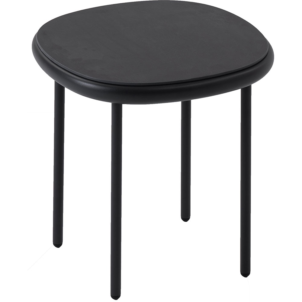 Masa terasa LIVINTWIST Scala 5, aluminiu, 43.5 x 43.5 x 45 cm, negru