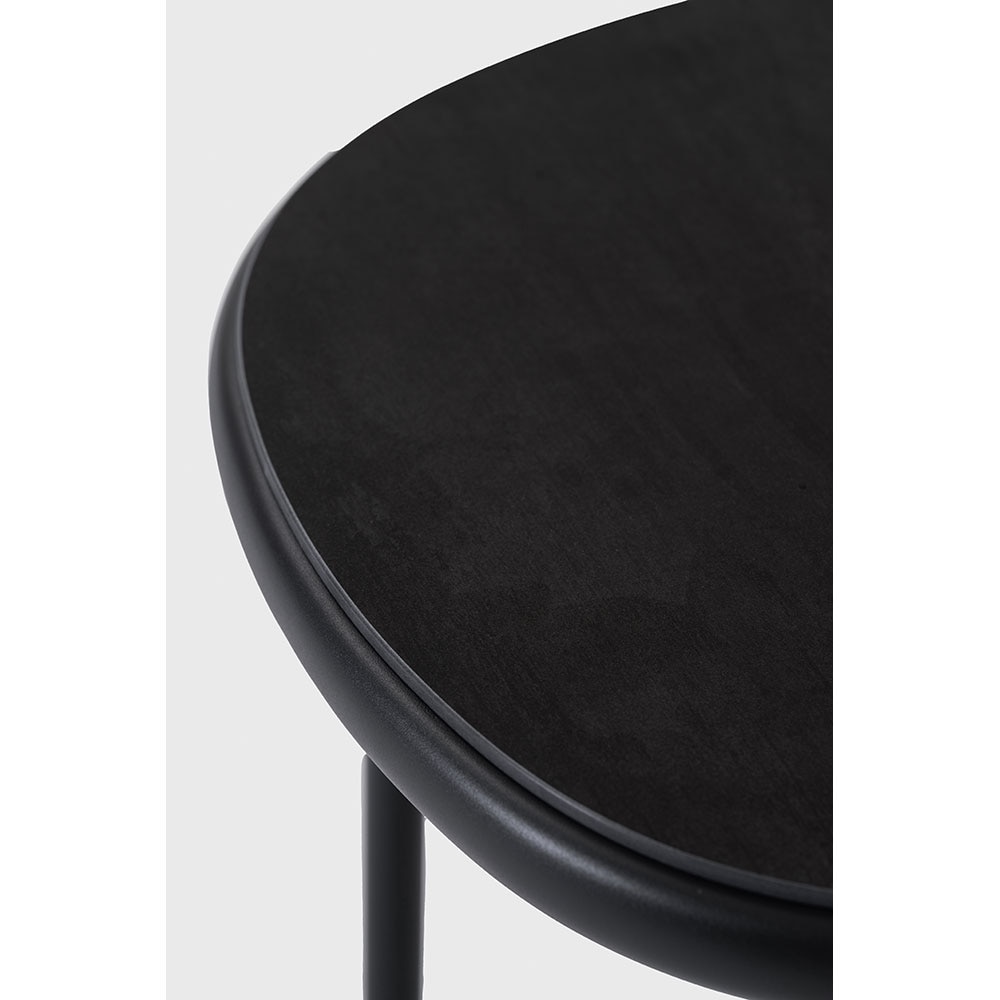 Masa terasa LIVINTWIST Scala 5, aluminiu, 43.5 x 43.5 x 45 cm, negru