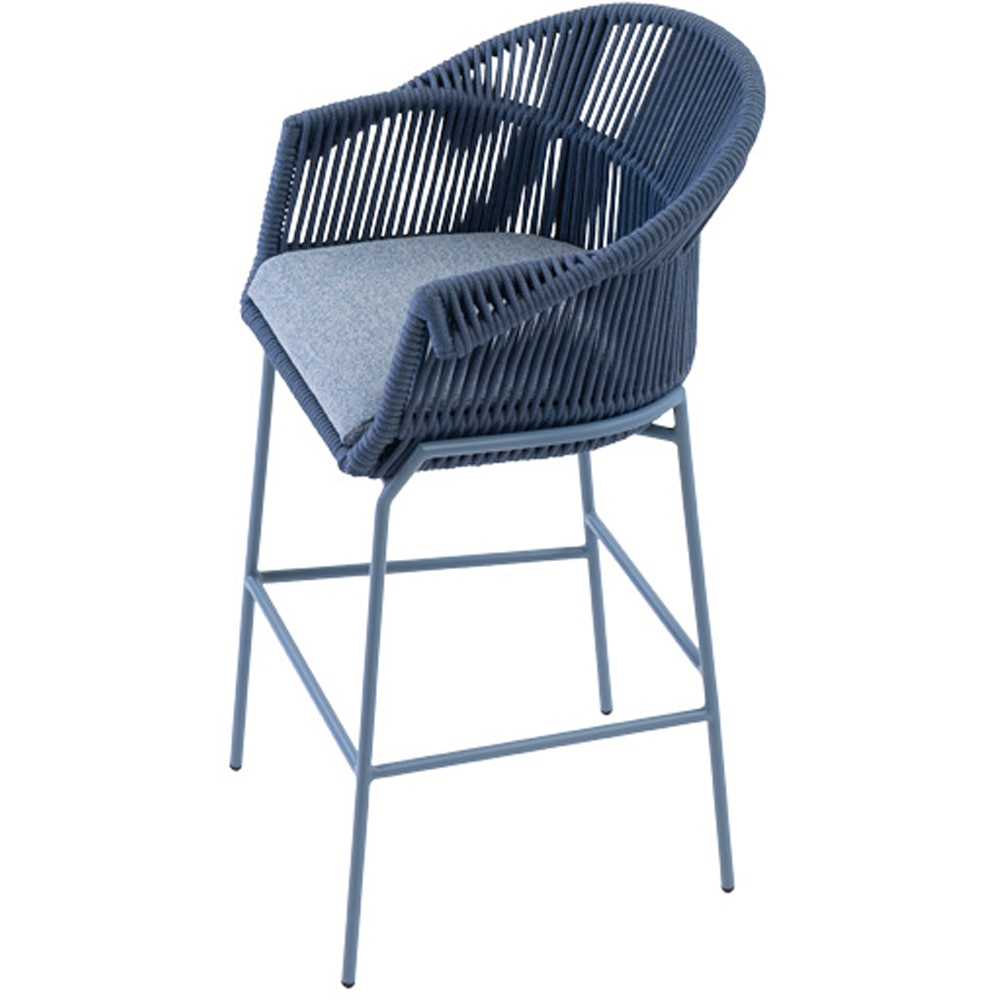 Scaun bar LIVINTWIST Scala15, 57.5 x 109.5 x 10 cm, albastru