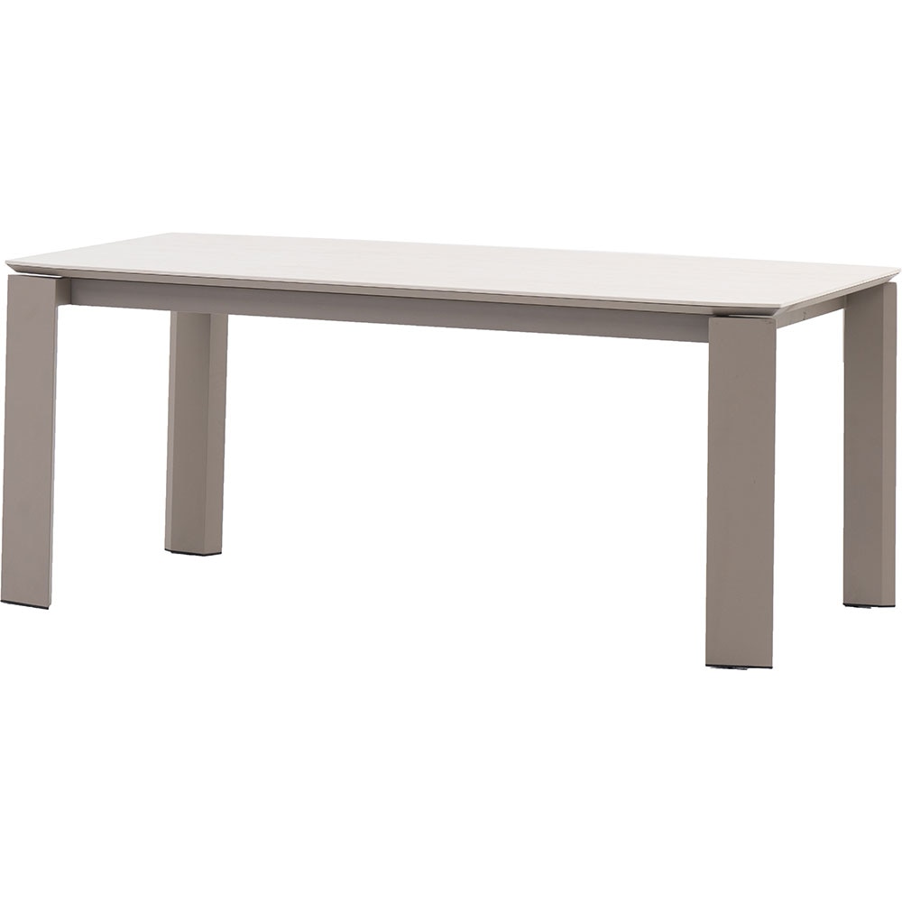Masa terasa LIVINTWIST Rock S, aluminiu, 237 x 89 x 75 cm, maro taupe