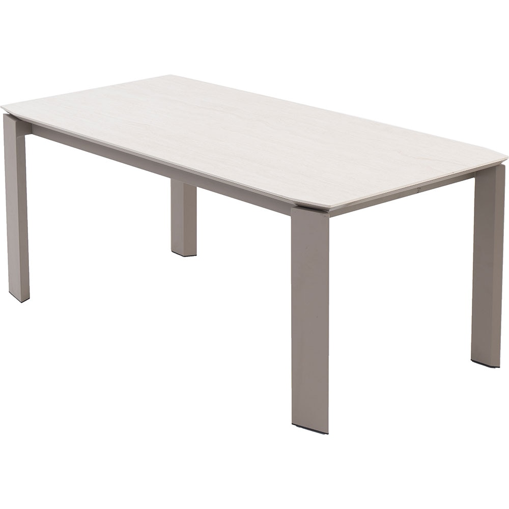 Masa terasa LIVINTWIST Rock S, aluminiu, 237 x 89 x 75 cm, maro taupe