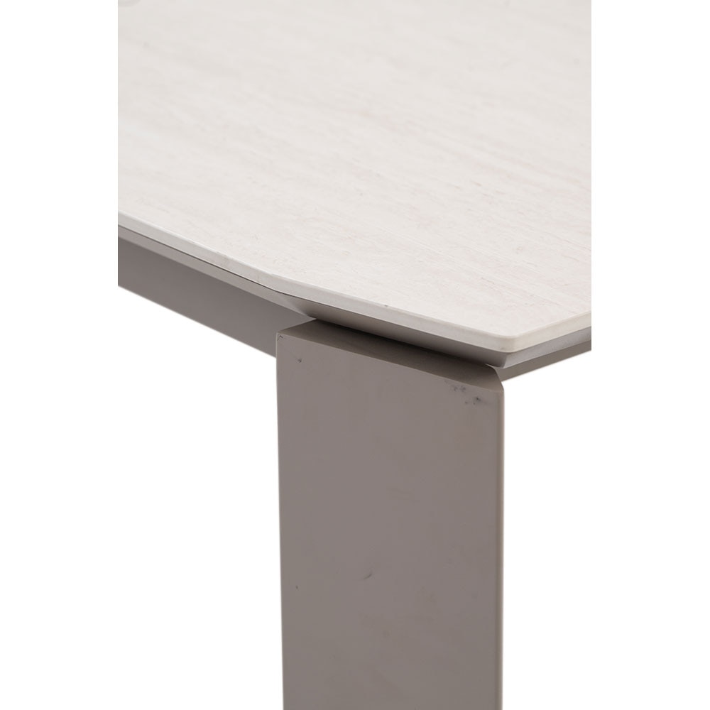 Masa terasa LIVINTWIST Rock S, aluminiu, 237 x 89 x 75 cm, maro taupe