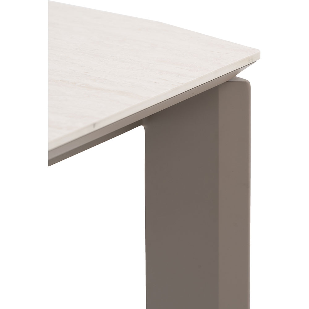 Masa terasa LIVINTWIST Rock S, aluminiu, 237 x 89 x 75 cm, maro taupe