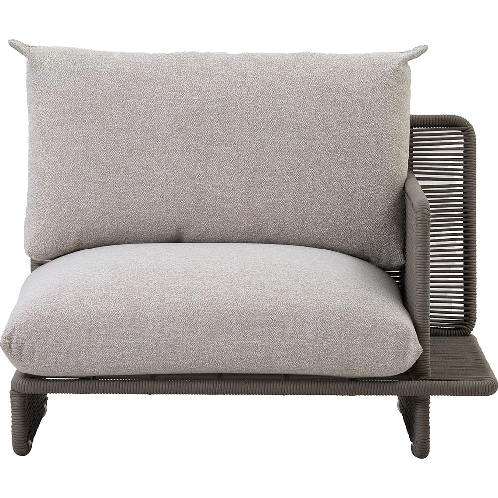 Canapea terasa LIVINTWIST Cross 1, aluminiu, 112 x 95 x 80 cm, maro taupe