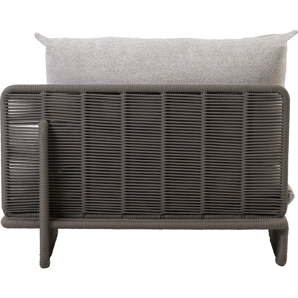 Canapea terasa LIVINTWIST Cross 1, aluminiu, 112 x 95 x 80 cm, maro taupe