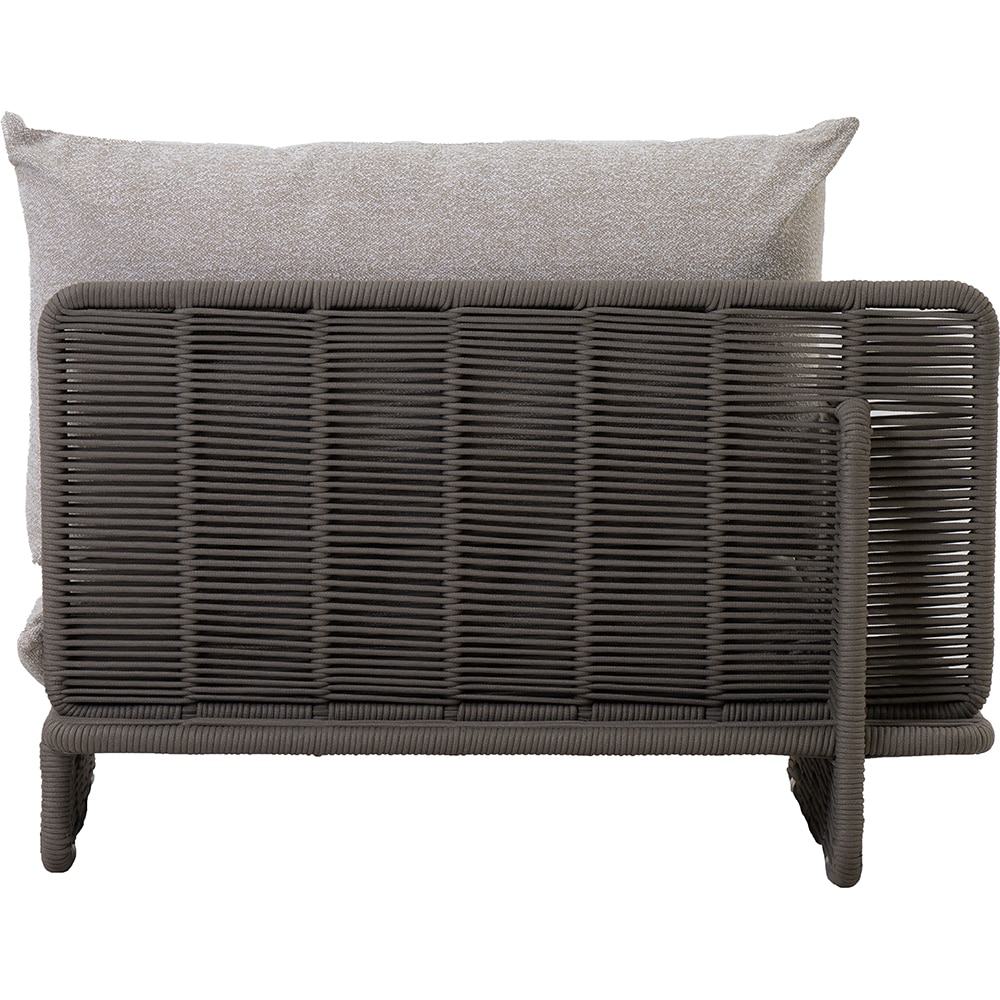 Canapea terasa LIVINTWIST Cross 2, aluminiu, 112 x 95 x 80 cm, maro taupe