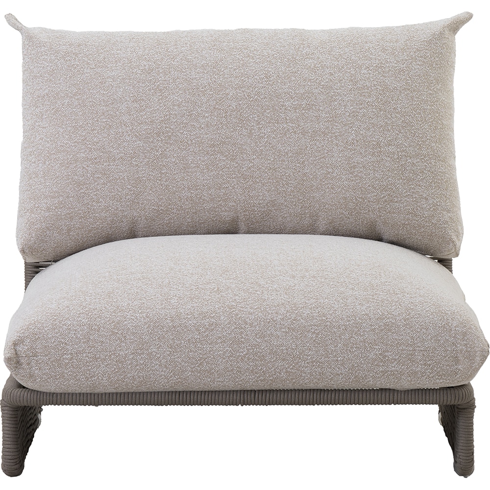 Canapea terasa LIVINTWIST Cross 3, aluminiu, 93 x 95 x 80 cm, maro taupe