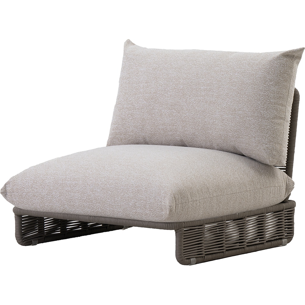 Canapea terasa LIVINTWIST Cross 3, aluminiu, 93 x 95 x 80 cm, maro taupe
