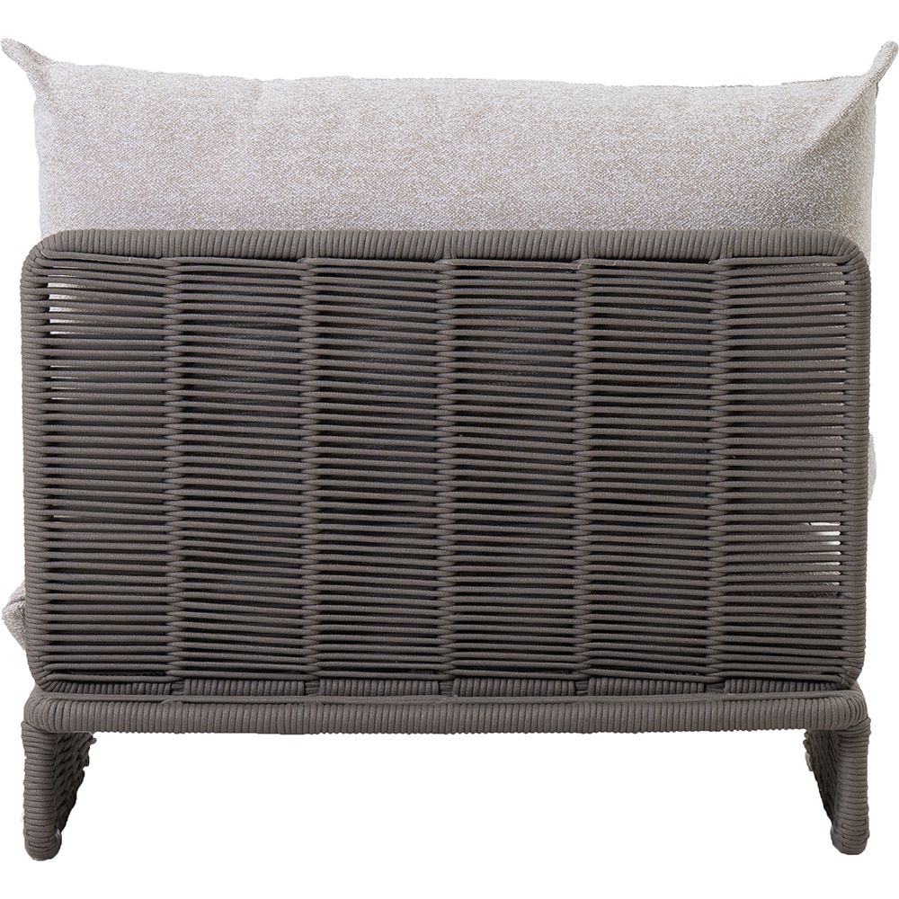 Canapea terasa LIVINTWIST Cross 3, aluminiu, 93 x 95 x 80 cm, maro taupe