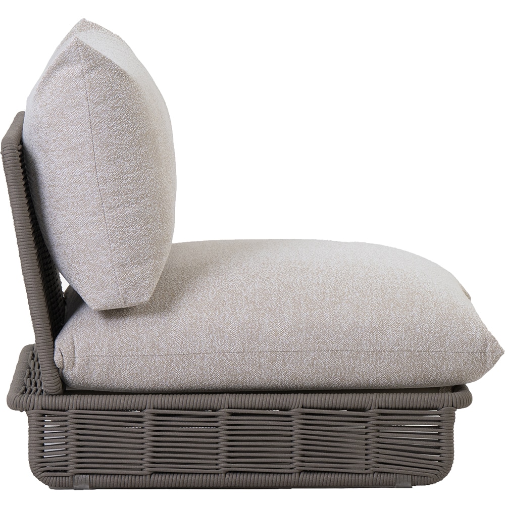 Canapea terasa LIVINTWIST Cross 3, aluminiu, 93 x 95 x 80 cm, maro taupe