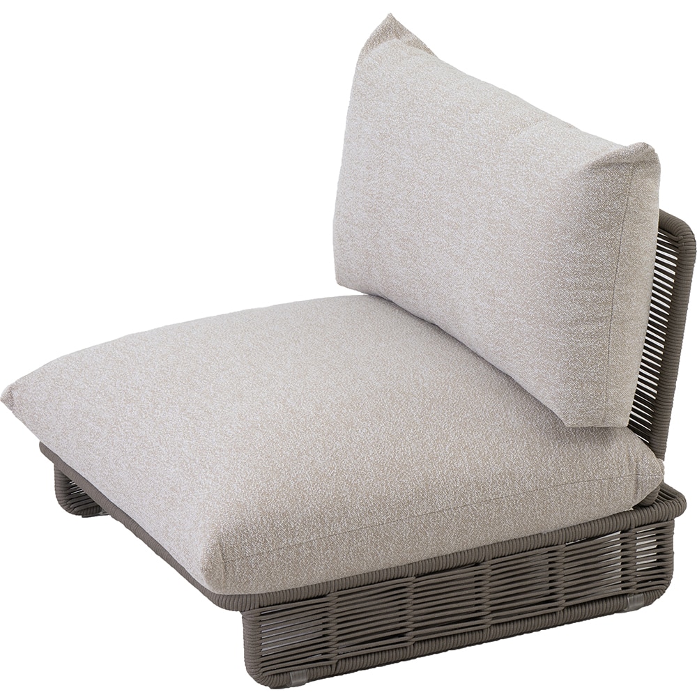 Canapea terasa LIVINTWIST Cross 3, aluminiu, 93 x 95 x 80 cm, maro taupe