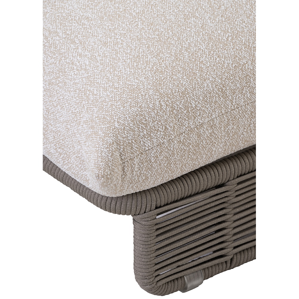Canapea terasa LIVINTWIST Cross 3, aluminiu, 93 x 95 x 80 cm, maro taupe