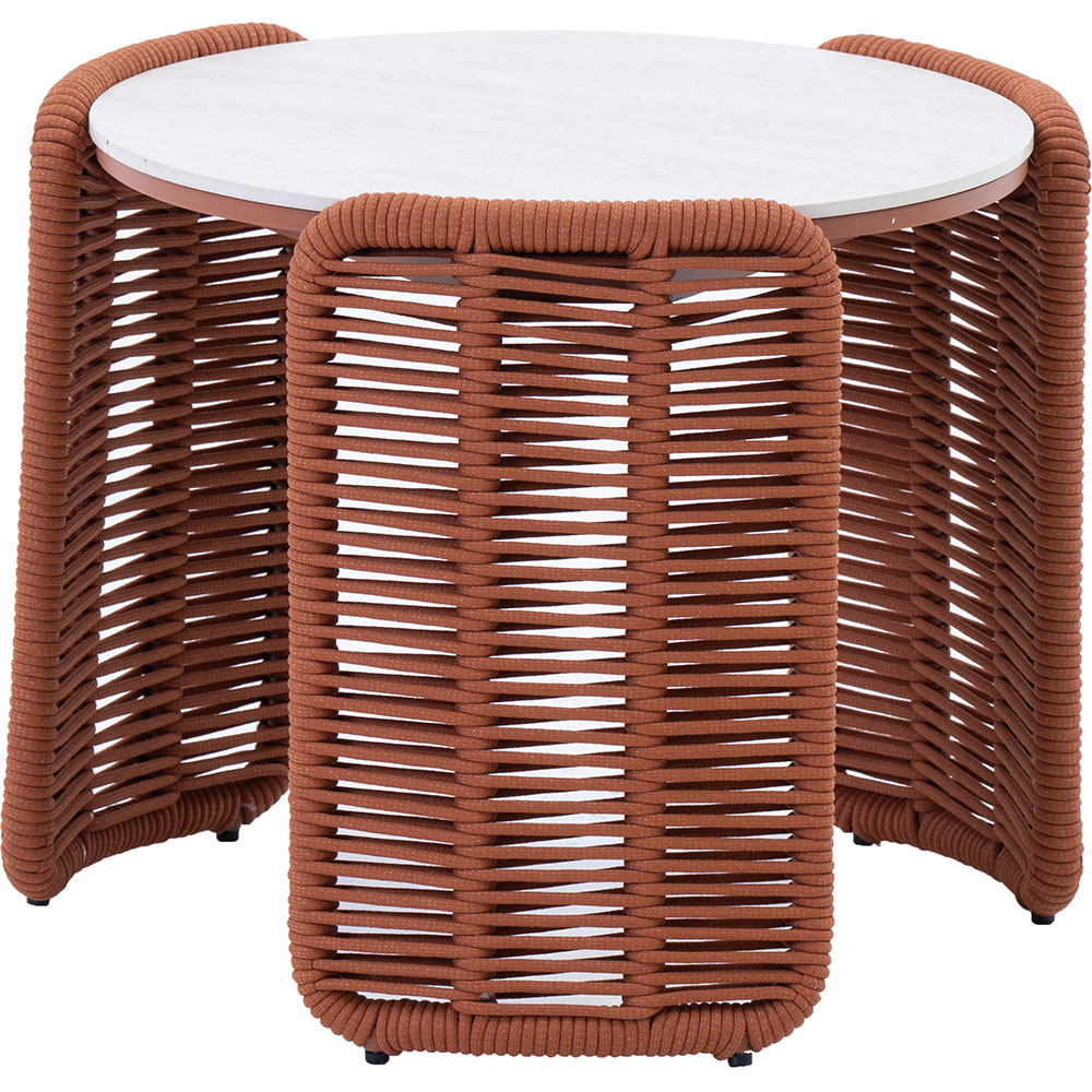 Masa terasa LIVINTWIST Space M, aluminiu, 52 x 55 x 46 cm, portocaliu