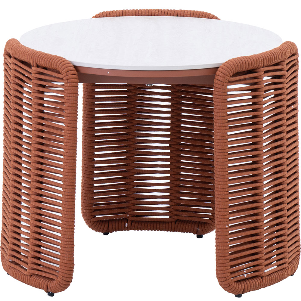 Masa terasa LIVINTWIST Space M, aluminiu, 52 x 55 x 46 cm, portocaliu