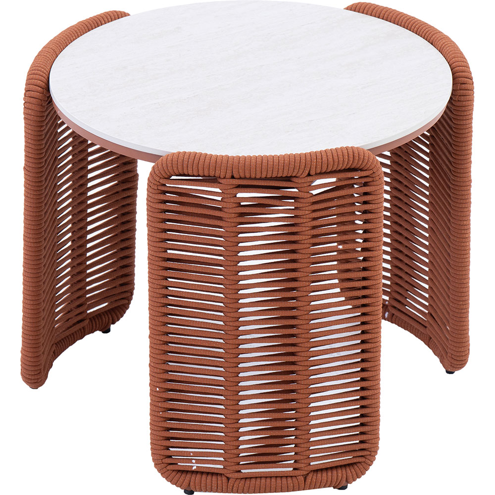 Masa terasa LIVINTWIST Space M, aluminiu, 52 x 55 x 46 cm, portocaliu