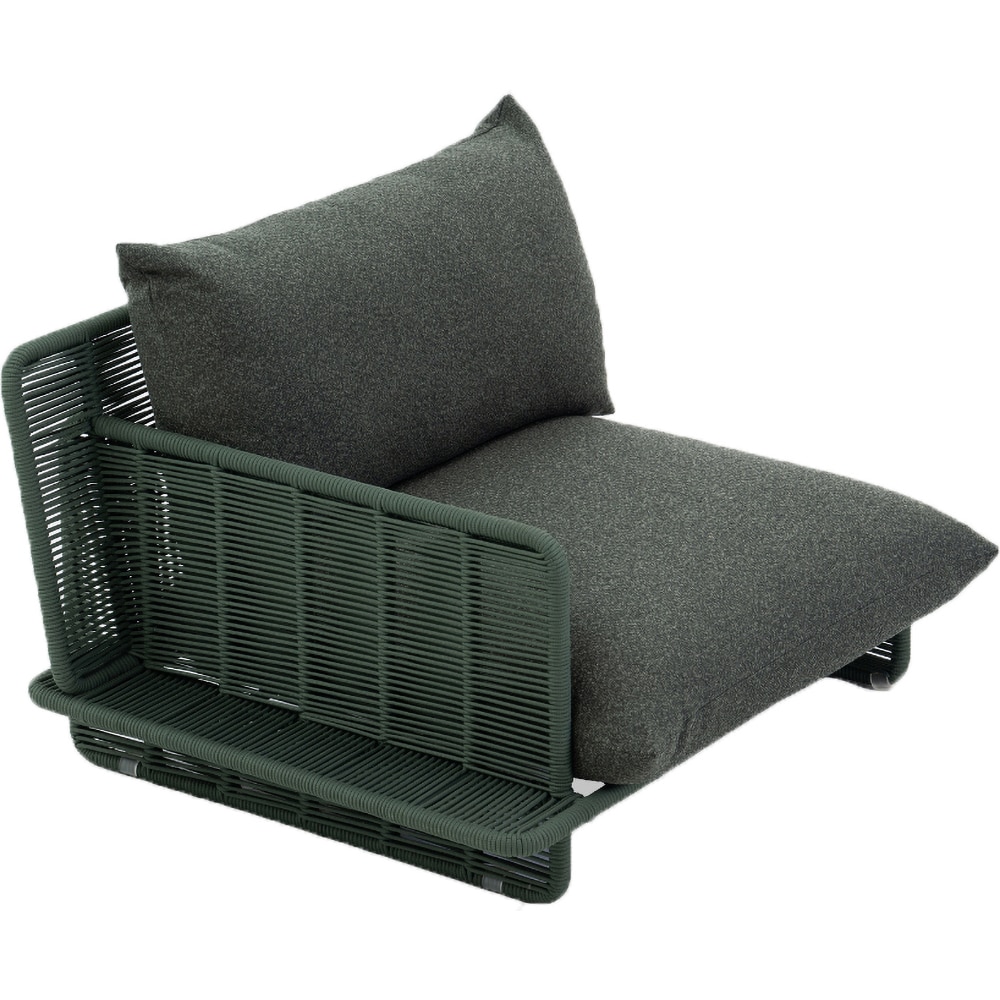 Canapea terasa LIVINTWIST Cross 7, aluminiu, 112 x 95 x 80 cm, verde