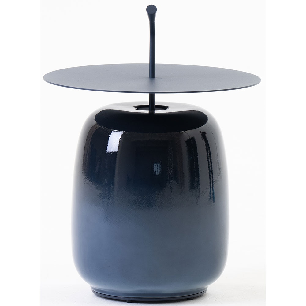 Masa terasa LIVINTWIST Pendant 13, aluminiu, 45 x 65 cm, albastru