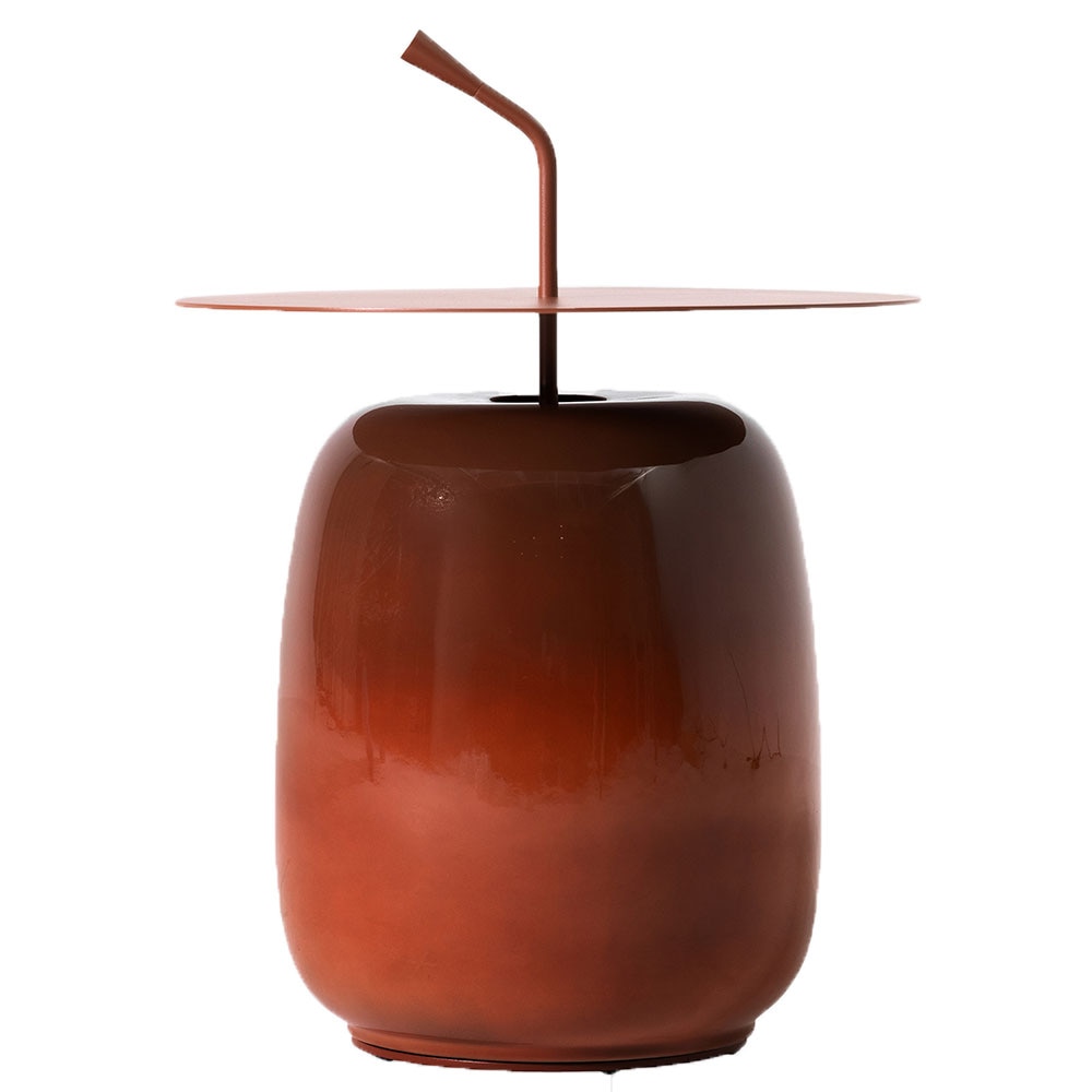 Masa terasa LIVINTWIST Pendant 12, aluminiu, 45 x 65 cm, portocaliu