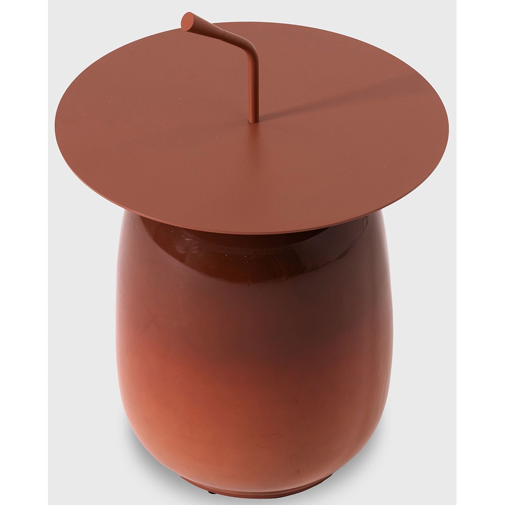 Masa terasa LIVINTWIST Pendant 12, aluminiu, 45 x 65 cm, portocaliu