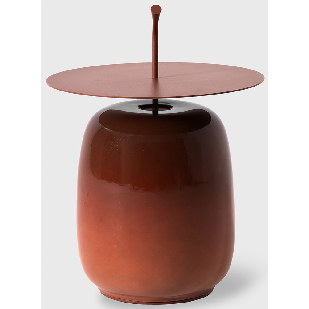 Masa terasa LIVINTWIST Pendant 12, aluminiu, 45 x 65 cm, portocaliu