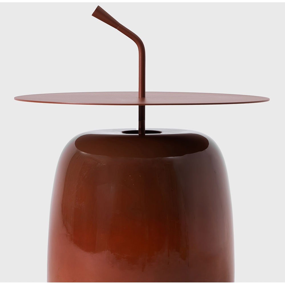 Masa terasa LIVINTWIST Pendant 12, aluminiu, 45 x 65 cm, portocaliu