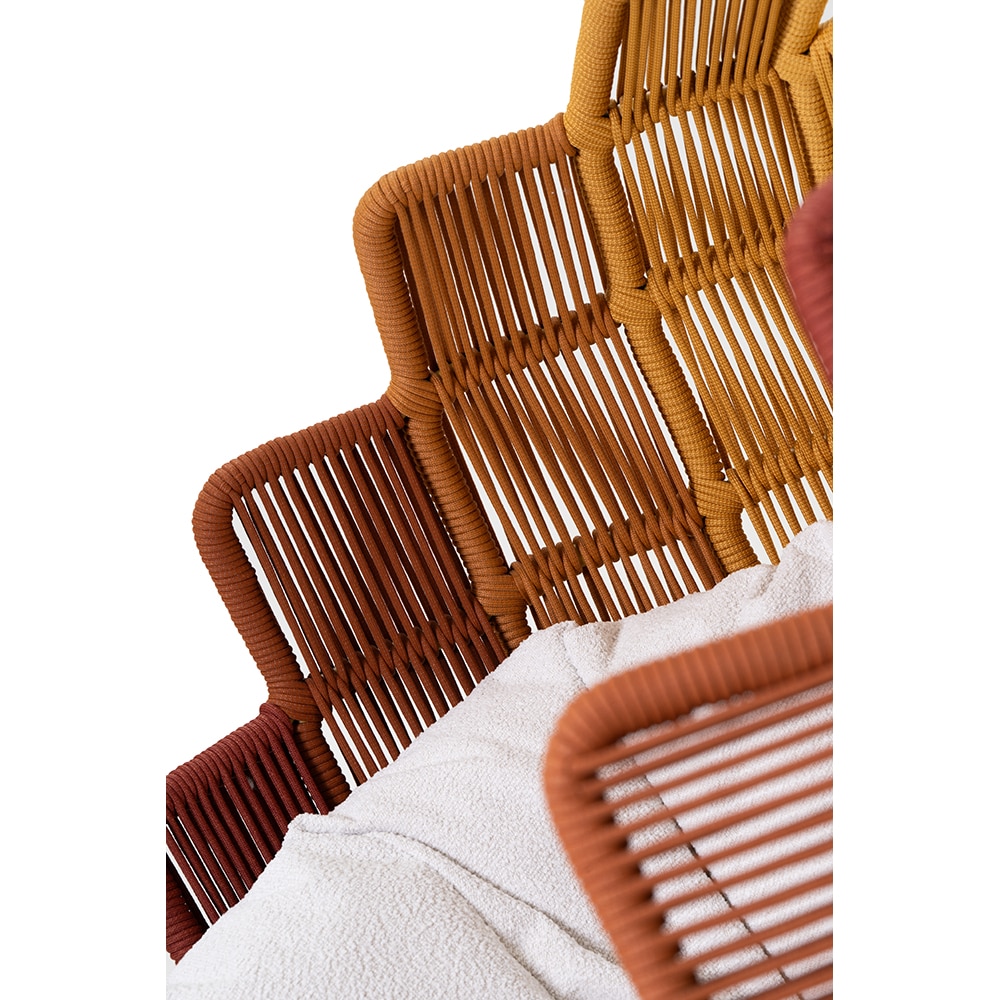 Fotoliu balansoar LIVINTWIST Boho, aluminiu, 220 x 81.5 x 82.5 cm, aramiu