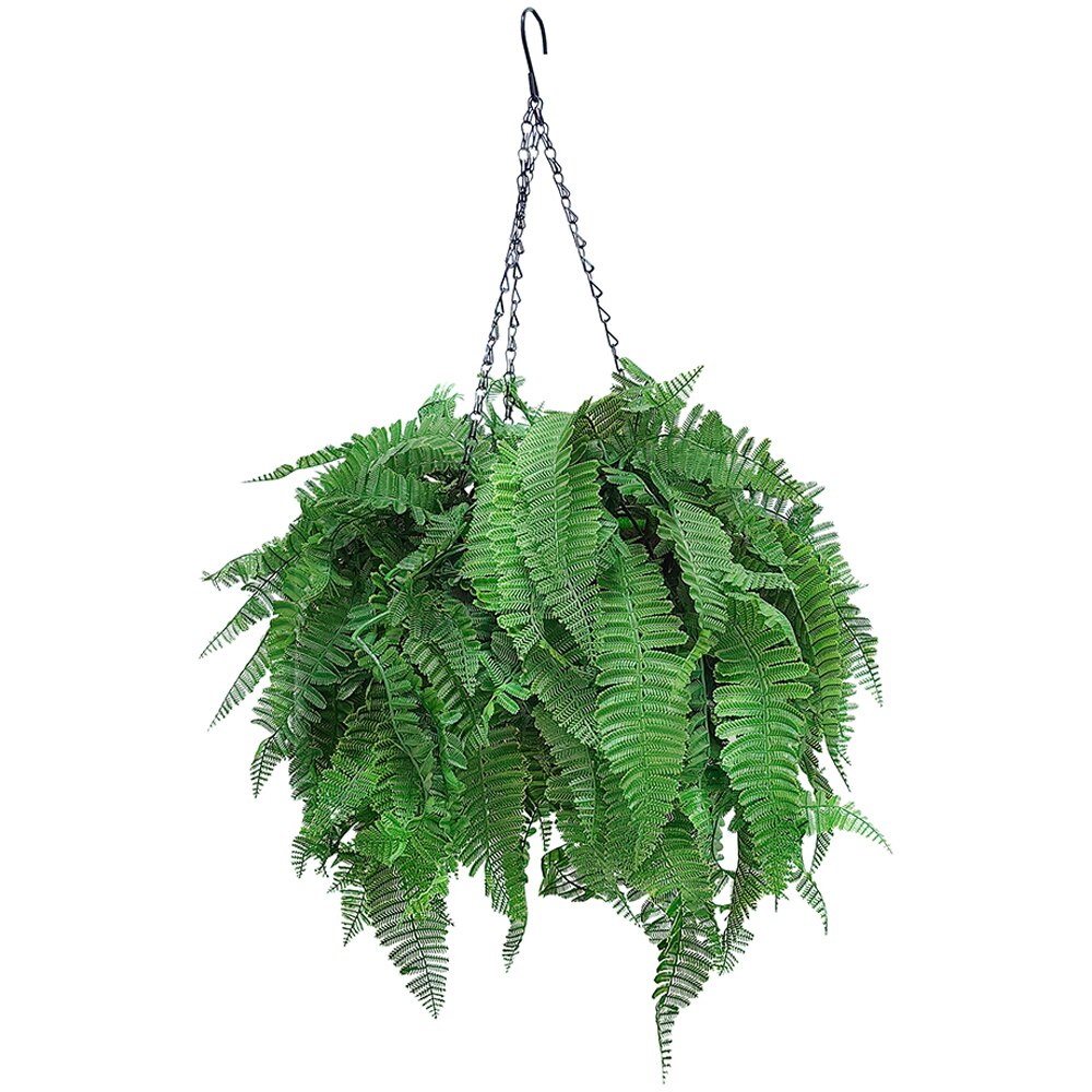 Cos suspendat cu planta artificiala MYRIA Feriga Persana, 80 x 50 cm