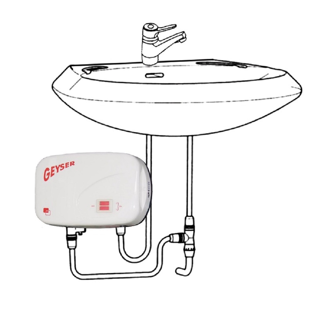 Incalzitor instant electric, afisaj Led, 5000 W, IP X4 Geyser