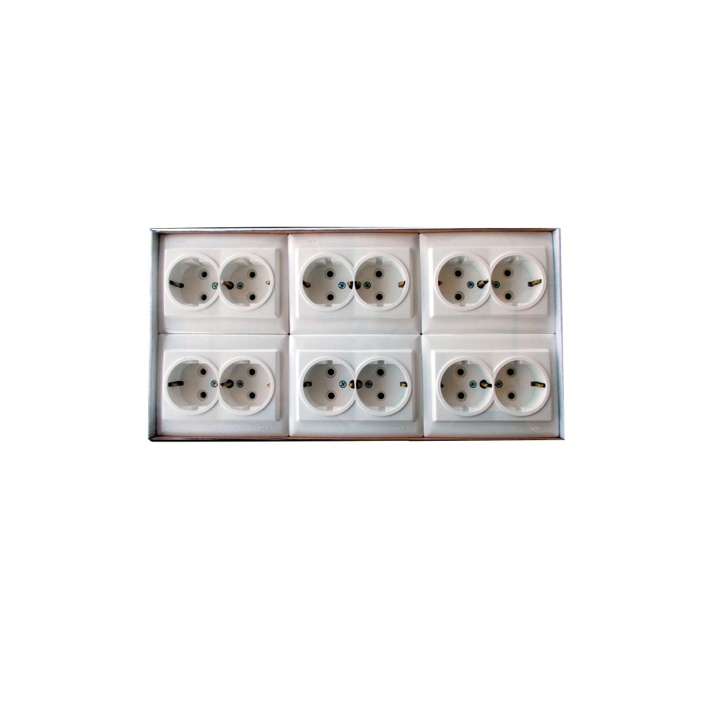 Set 6 prize duble ceramice ELEGANT 16A ST incastrat, alba Relee Medias