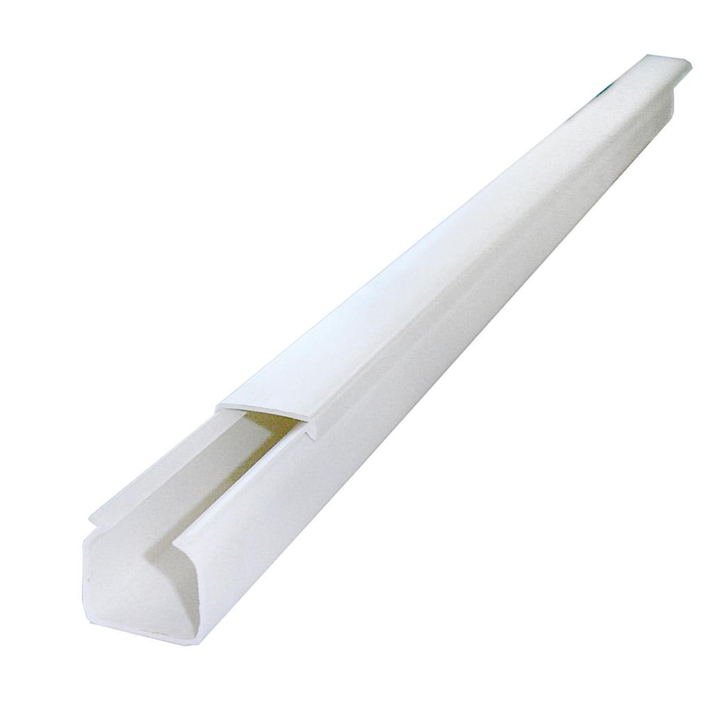 Canal cablu, 12 x 12 x 2000 mm, alb 