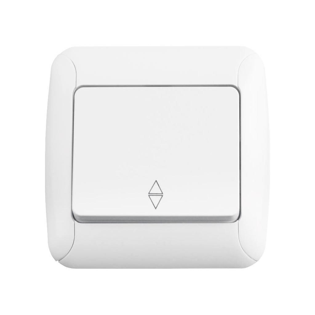 Intrerupator scara simplu, 10 A, 220 V, alb • Gunsan