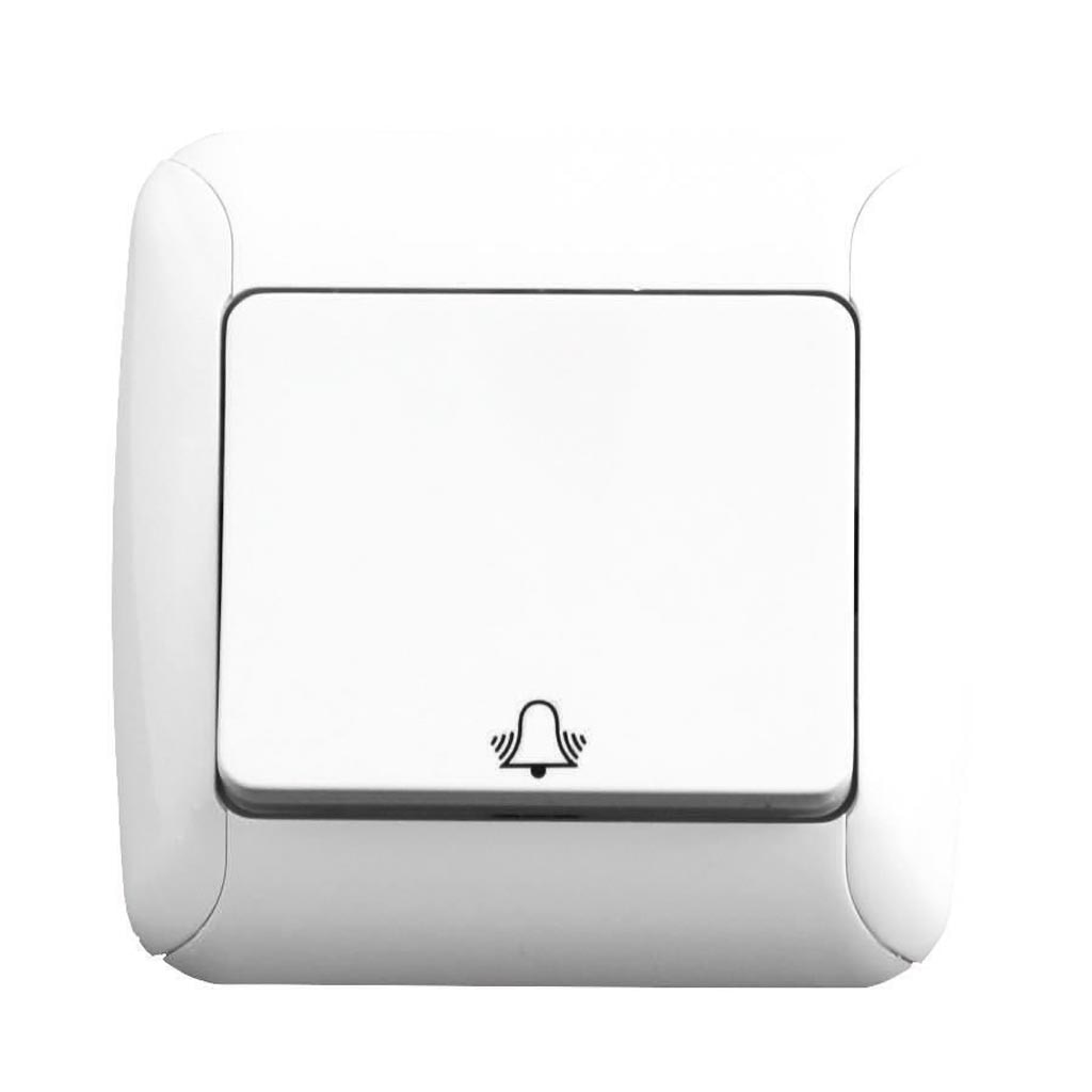 Buton sonerie, 10 A, 220 V, alb • Gunsan