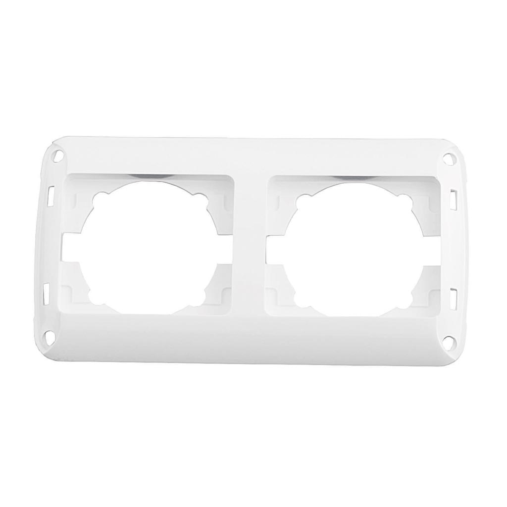 Rama dubla, PVC, alba, 15 x 8 cm