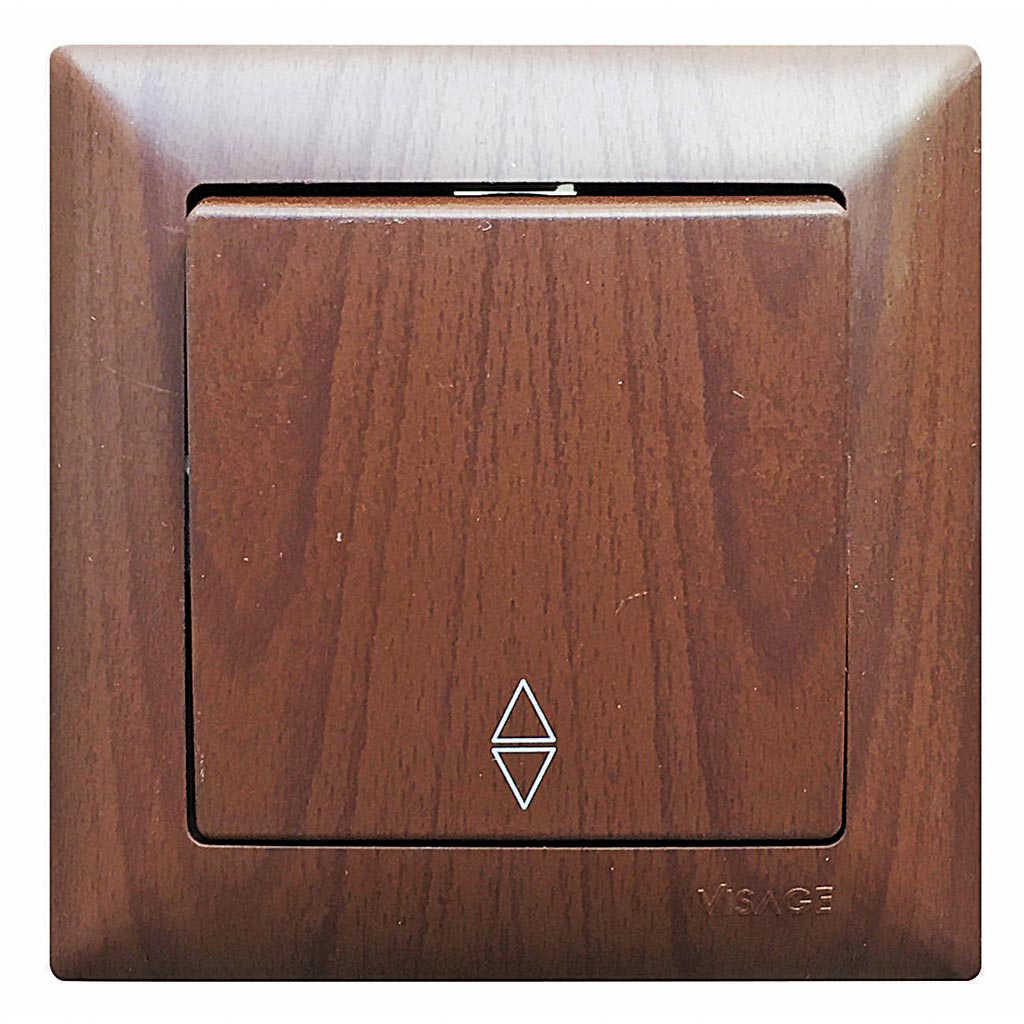 Intrerupator scara, 10 A, 220 V, wenge • Gunsan Visage