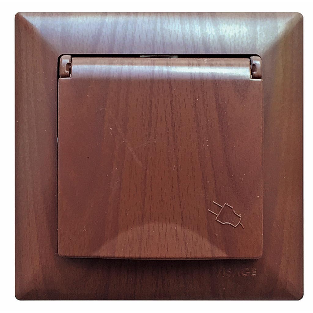 Priza cu capac, 16A, 220,V wenge  Gunsan