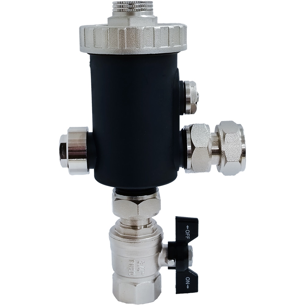 Filtru antimagnetita pentru instalatii termice G0205, 9000 Gauss, racord 3/4", negru