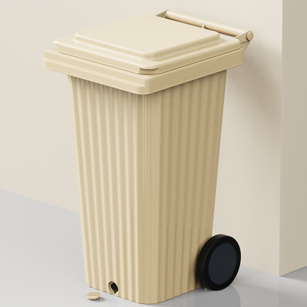 Europubela WAVE, cu evacuare, plastic, 120 l, galben
